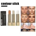 High Gloss Stick Face Brightening Rotary Small Gold Tube Concealer Pearl Gloss Dressing Stick Three Color Makeup Contour Correct. 
