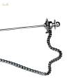 Fashion Mens Shirt Collar Bar Pin with Chain Suit Decor Necktie Tie Clips Badges Brooch Pin Collar. 