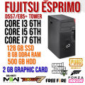 FUJITSU ESPRIME [ CORE I3 6th, i5 6th, i7 6th, 8 GB DDR4 RAM, 120 GB SSD, 500 GB HDD, 2 GB GAMING CARD ]. 