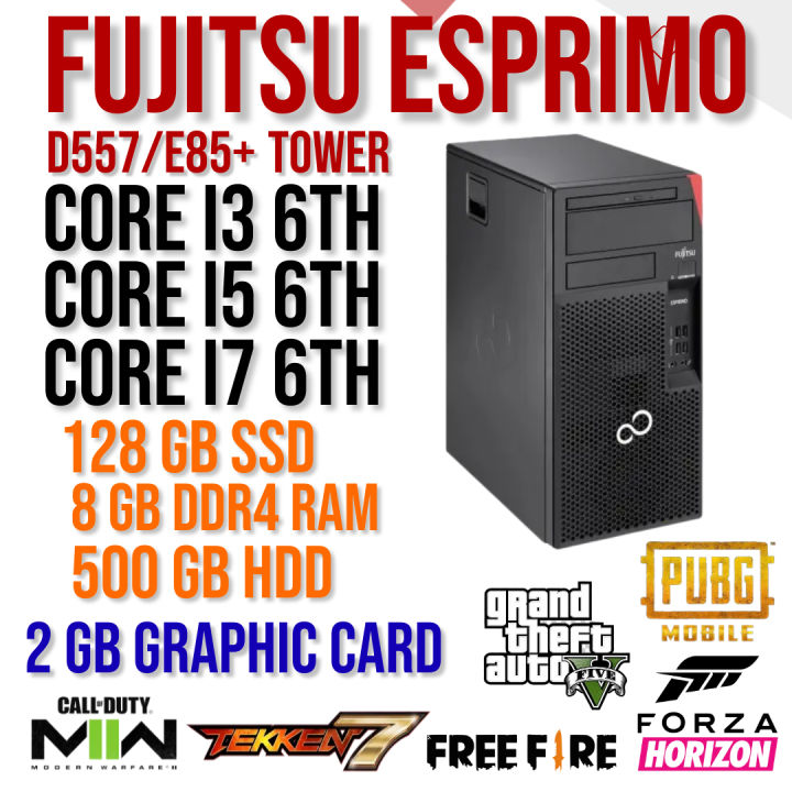 FUJITSU ESPRIME [ CORE I3 6th, i5 6th, i7 6th, 8 GB DDR4 RAM, 120 GB SSD,  500 GB HDD, 2 GB GAMING CARD ] | Daraz.pk