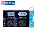 Durex Condoms Extended Pleasure 3 Pcs (Pack of 2) + Durex Play Tingle Lube 50ml. 