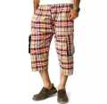 Pack Of 6 - Summer Cotton Quarter Shorts For Men - Checked Print (With Two Side Pockets Only) - Multicolor. 
