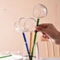 Transparent long glass spoon, anti-soup spoon, high temperature resistance, seasoning, household use, oil spoon, snail powder. 