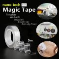 Nano Double Sided Tape Heavy Duty Washable Traceless Double Sided Nano Tape Clear Adhesive Nano Tape for Wall (16.5ft/5m). 