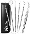 6 piece High Cost-Effective Stainless Teeth Cleaning Kit Oral Cleaning Kit Dental Tools Tooth Filling Repair Set Stainless Steel Dental Tools for Men Women Kids and Pet Care. 