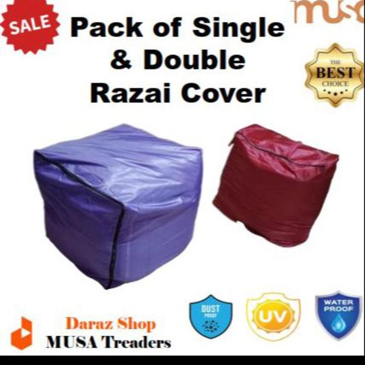 Pack of Single & Double Quilt ( Razai ) and blanket bed sheet  parachute storage bags in multicolor