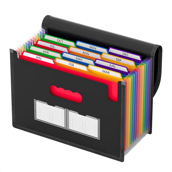 Floder Rope Document Organizer Hang Rope Flap Organ Bag 13 Pockets Expanding Folder ...