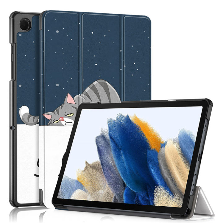 For Samsung Galaxy Tab A9 Plus 11inch X210 X215 X216 Case Slim Tri-fold Smart Flip Cover Full Coverage Casing