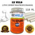 CPVC Cement Solvent EZ WELD 786 | PVC Cement Solvent EZ WELD 786 | 118ML High-Performance Solution for Strong Bonding | Fast-Drying Adhesive for CPVC & PVC Pipes | Ideal for Plumbing, Repairs, and DIY Projects | Leak-Proof, Durable, Easy to Use. 