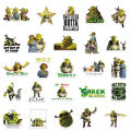52 cartoon Shrek stickers, suitcases, hand ledgers, phone cases, laptops, decorative stickers. 