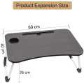 Laptop and study folding Table multipurpose .75 inches thick wood gaming table indoor outdoor wooden material breakfast foldable table with cup holder tablet stand notebook stand E-Laptop bed use. 