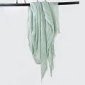 Cotton Linen Men Scarf Japanese Style Winter Blue Navy Black Striped Cotton Scarf. 