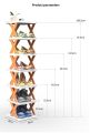 Multi-Layer Shoe Rack Storage Organizer, Foldable Shoe Rack Organizer, Narrow Shoe Rack, Small Vertical Shoe Stand, Space Saving DIY Shoe Storage Rack for Dorm, Entryway, Closet. 