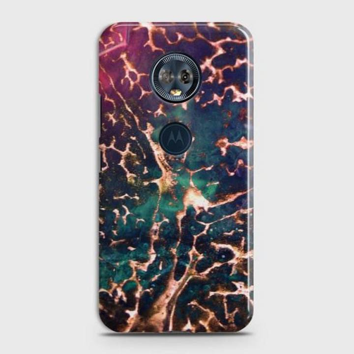 Motorola Moto E5 Plus Cover - SkinLee HQ Hard Case - Teal Amazing Marble Design - SKINLEE-109-1-323-205