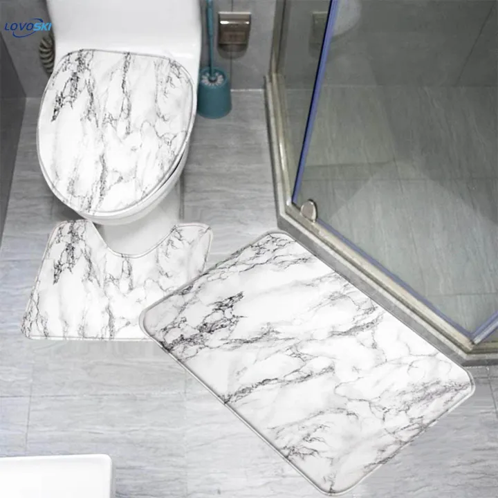 3%20Pieces%20Bathroom%20Rug%20Set%20Polyester%20Fiber%20Washable%20Toilet%20Floor%20Carpet%20-%20Image%204