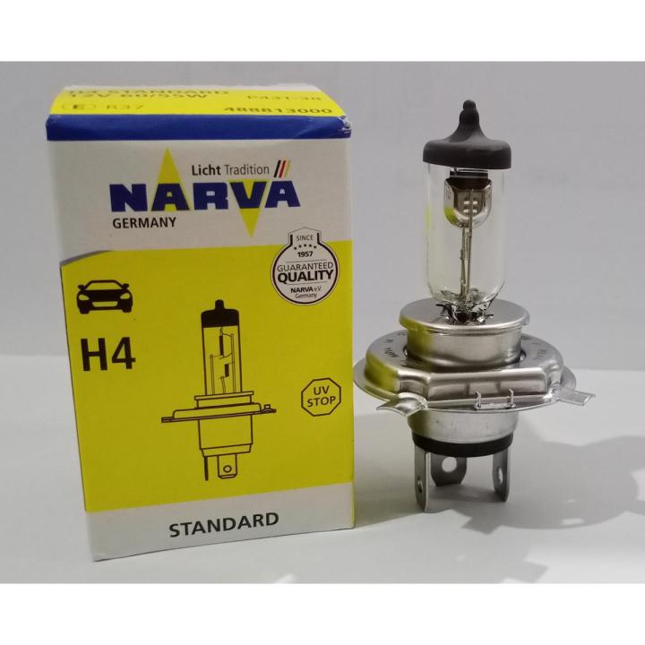 Narva H4/HS1 55/60Watts Halogen Bulb For Bike - 1Piece