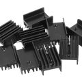 10 Pcs 21x1mm Black Aluminum Heat Sink for TO-220 Mosfet Transistors. 