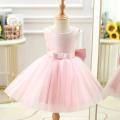 Baby Girl Pink Princess Dress Gowns For  Evening Newborn Baby Wedding Birthday  ( Fabric Net And Silk). 