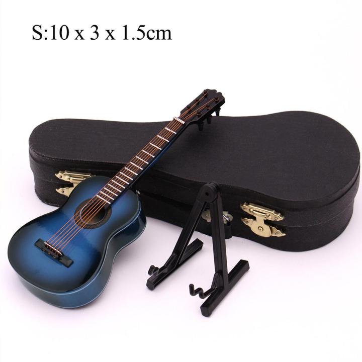 KOKKO Mini Guitar Miniature Model Classical Guitar Miniature Wooden Mini Musical Instrument Model Collection