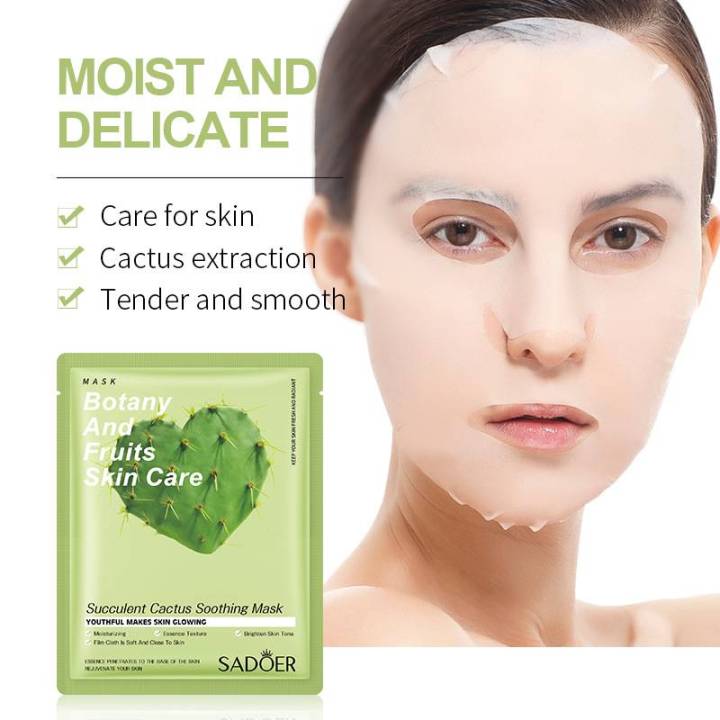 Sadoer%20Botany%20And%20Fruits%20Succulent%20Cactus%20Soothing%20Face%20Sheet%20Mask%20-%20Image%203