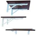Foldable Wooden Wall Mount Laptop Table/Computer Table/Dvd Player Table Rack With White Foldable Brackets/Smart Office Table. 