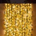 BOSTON'S STORE LED Fairy Lights with Artificial Plant Leaves bail with 10 ft String, Hanging bail, Fairy Lights, Battery Operated, Perfect for Home, Wedding, and Room Wall and home Decoration. 