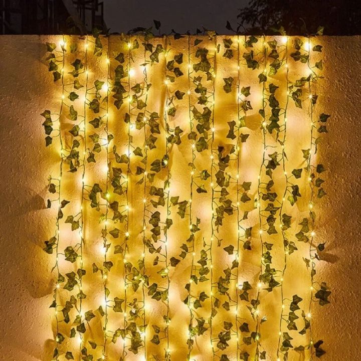 BOSTON'S%20STORE%20LED%20Fairy%20Lights%20with%20Artificial%20Plant%20Leaves%20bail%20with%2010%20ft%20String,%20Hanging%20bail,%20Fairy%20Lights,%20Battery%20Operated,%20Perfect%20for%20Home,%20Wedding,%20and%20Room%20Wall%20and%20home%20Decoration%20-%20Image%205