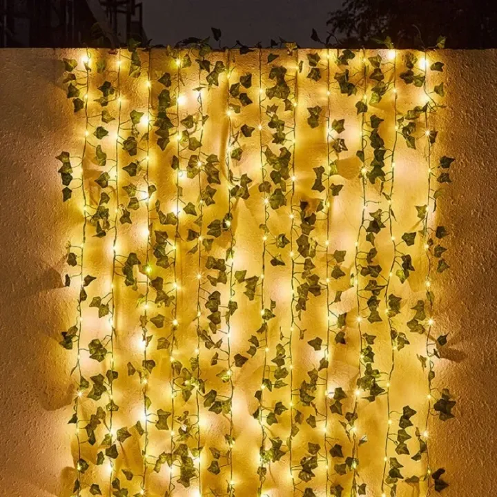 BOSTON'S%20STORE%20LED%20Fairy%20Lights%20with%20Artificial%20Plant%20Leaves%20bail%20with%2010%20ft%20String,%20Hanging%20bail,%20Fairy%20Lights,%20Battery%20Operated,%20Perfect%20for%20Home,%20Wedding,%20and%20Room%20Wall%20and%20home%20Decoration%20-%20Image%205