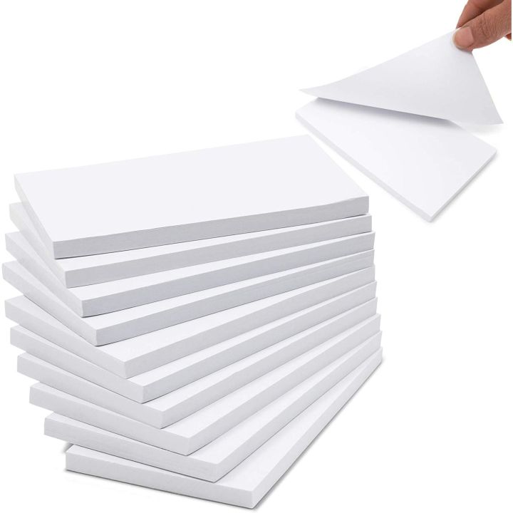 Plain Notepad | 100 Pages | Blank Paper, Note Pad, Paper Sheets | Portable, Compact Memo Pad for Quick Notes, Ideas, and Doodles