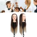 Hair Dummy Training Head For Soft Hair Multipurpose Hair Styling Practice Salon Cutting Hair (Golden Black). 