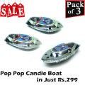3pcs Pop_Pop_Candle Boat For Kids swimming pool & water toys - Boat for child. 