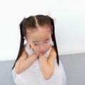 Cute kids' Curly Straight Wig Children's lovely bow headdress. 