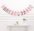 Photo Month Banner for First Birthday  1 to 12 Months Photo Frame Banner for 1st birthday decoration. 