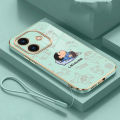 realme Note 60 note60 50 Glossy Leisure Crayon Shin-chan Casing Square Edges Plating Back TPU Soft Case Cover. 