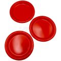 RED COLOR PLATES AND CUPS - PLASTIC PLATES AND CUPS - PACK OF 10. 