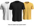 Pack Of 3 Primium Half Sleeves T Shirts Round Neck Plain colors For Mens & Boys. 