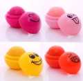 Cute Emoji Face Lip Balm - Hydrating Fruit Flavor Moisturizing Lip Sphere. 