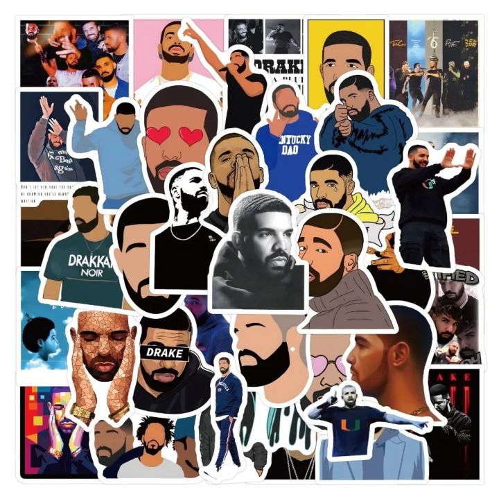 10/50Pcs Singer Drake Graffiti Stickers Phone Guitar Laptop Notebook Suitcase Cup Waterproof Sticker Decals Kids Toy