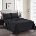 Apricot 100% High Quality Fine Soft Rich Cotton 3PCS Flat Bedsheet In Dyed Colors King Size. 