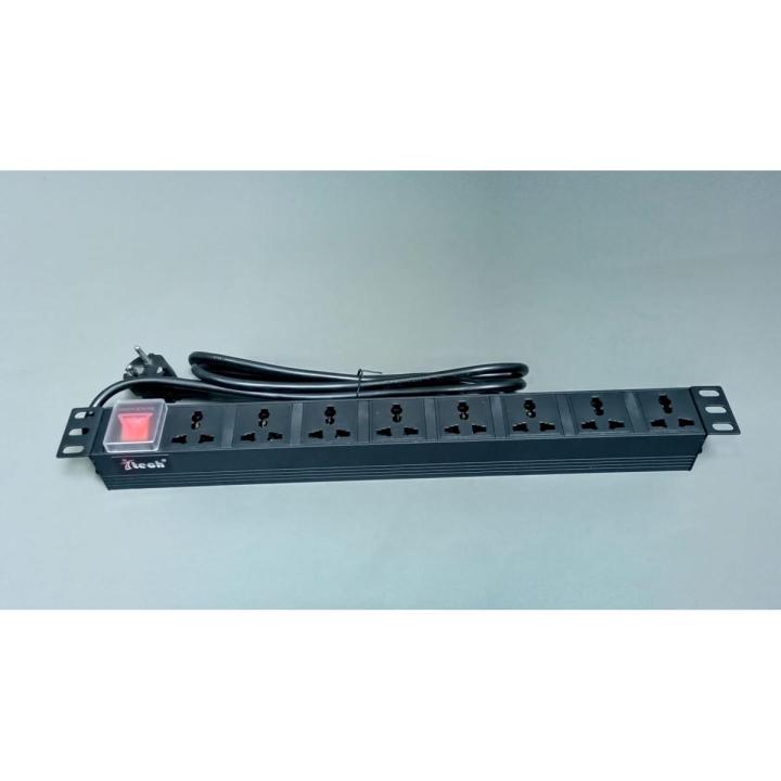 I-Tech 8 Ports Power Distribution Unit PDU - Power Distribution Unit 8 Port PDU Power Socket Lead high capacity power strip