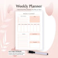 Weekly Planner A4 Size Laminated With Board Marker And Duster Weekly Task. 