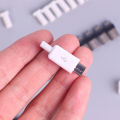 1Set USB Male 4 Pin DIY Micro Usb Jack Connector With White Plastic Shell. 