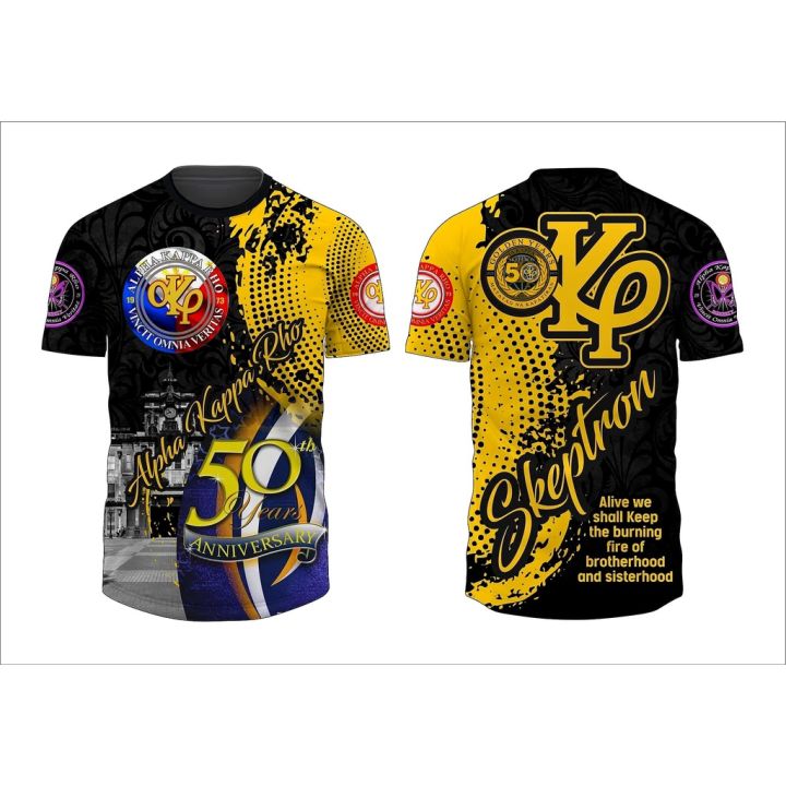 【ETOP】1973 AKP 50th Anniversary Alpha Kappa Rho Full Sublimation Frat Shirt (Skeptron) 3D T-Shirt -ZTX257