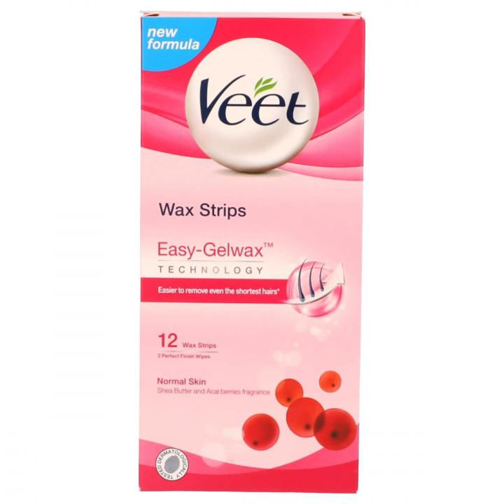 Alfatah Mall - VEET HAIR REMOVER WAX STRIPS NORMAL SKIN 12 PC-AFP-000117789
