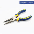 High Quality Professional Electronics Mounting Pliers Set of 3 | Cutter , Long Nose , Plier 3pcs | Special mouse Shape | Extra Needle Nose Plier , Main plas , (8 & 6-Inch). 