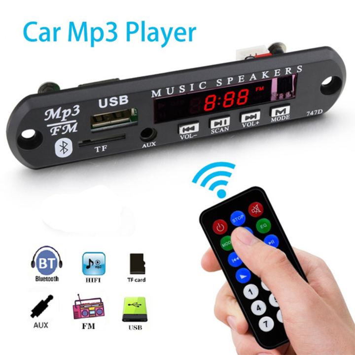 Bluetooth%20MP3%20Player%20with%20Remote%20Control%20Audio%20Module%20Support%20AUX%20TF%20USB%20FM%20Radio%20For%20Car%20Accessory%20-%20Image%203