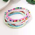 2024 ZOSHI 7pcs/Set New Handmade Beaded Anklet Bracelets Rainbow Color Elastic Ankle Bracelet On The Leg Foot Beach Jewelry Myhappinessisyou. 