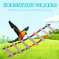 Birds Amazon Special Medium size Bird Ladder Toys Coloured Flexible Parrot Bridge Wooden Cockatiel Cage Hanging Climbing Ladder. 