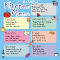 Kitchen Menu Plan Chart Vinyl Sticker With Board Pen Kitchen Home Decor. 
