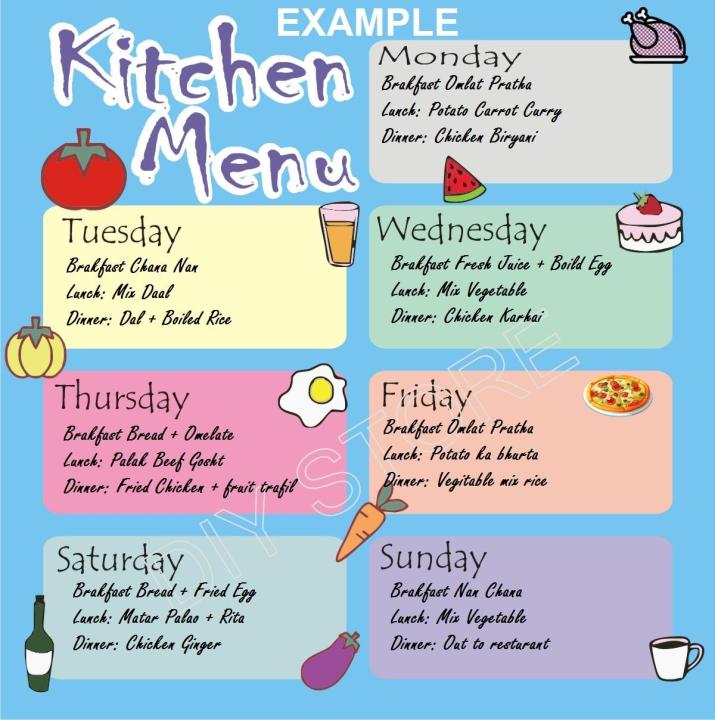 Kitchen%20Menu%20Plan%20Chart%20Vinyl%20Sticker%20With%20Board%20Pen%20Kitchen%20Home%20Decor%20-%20Image%205